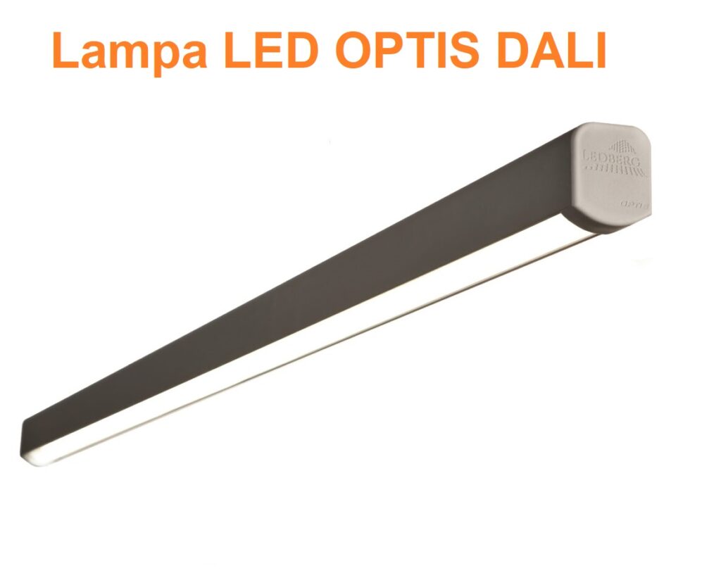 Lampa LED DALI Optis liniowa biurowa zwieszana aluminiowa