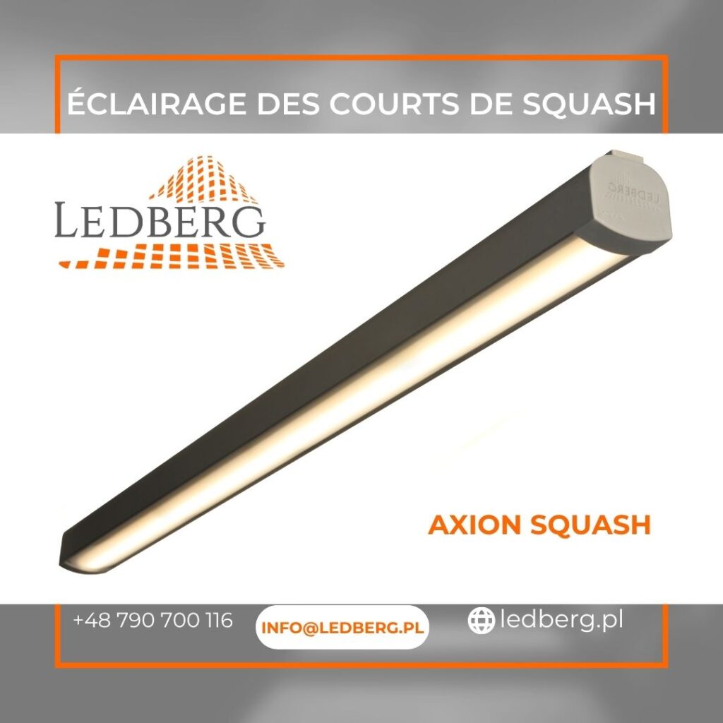 Éclairage des courts de squash