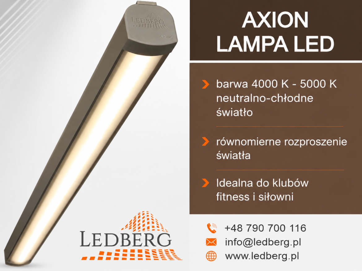 Jaka barwa światła jest najlepsza do klubu fitness? AXION lampa LED fitness