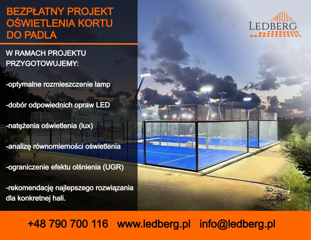 Bezpłatne projkty oświetlenia kortu