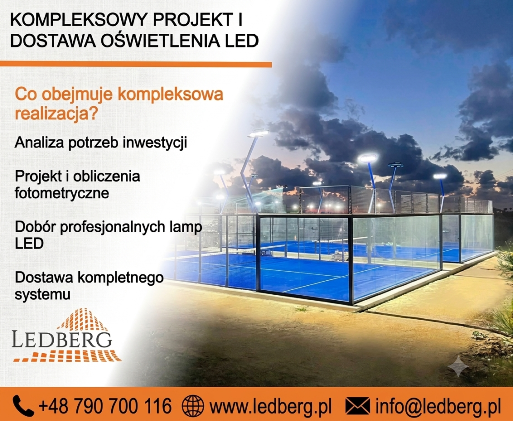 Kompleksowy projekt i dostawa oświetlenia