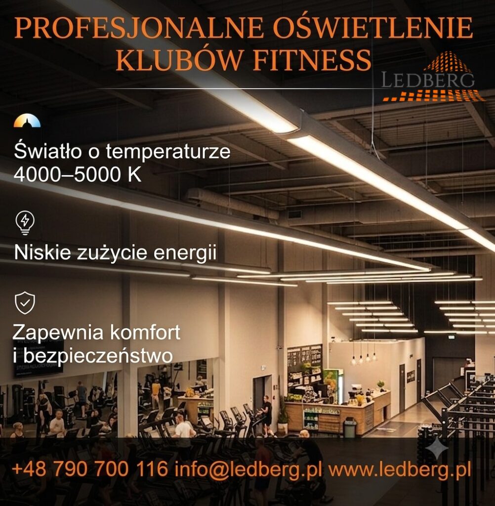 Oświetlenie klubów fitness
