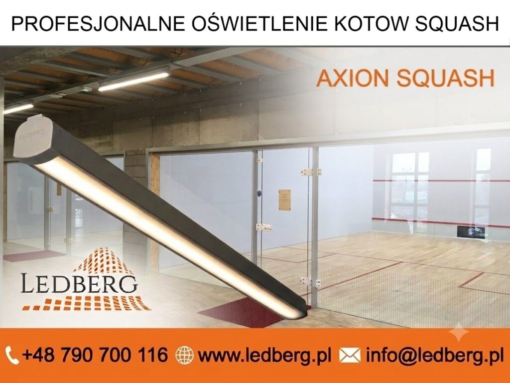 Profesjonalne oświetlenie kortów squash