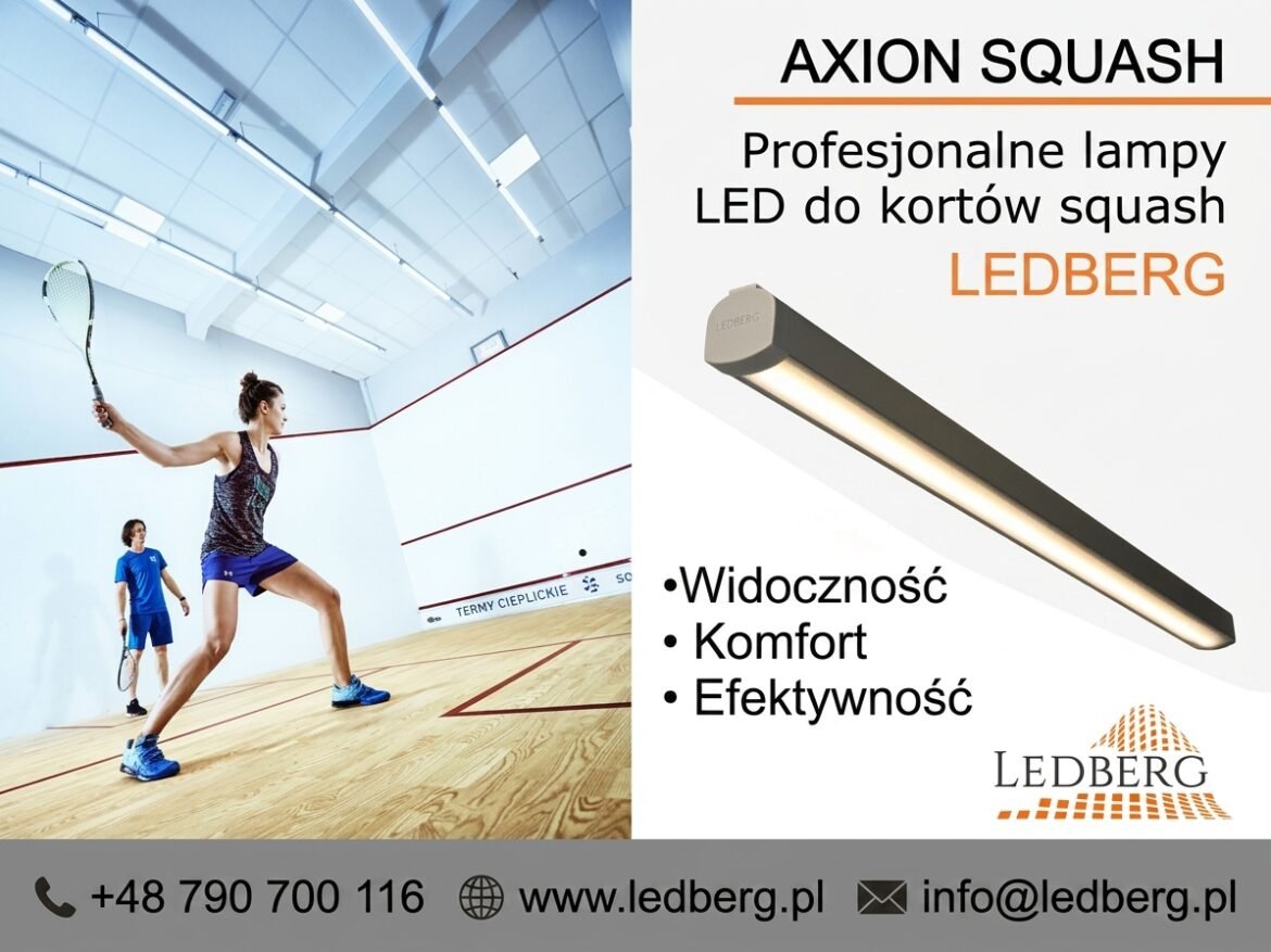 Jakie parametry powinna mieć profesjonalna lampa do squasha? Profesjonalne lampy LED AXION SQUASH