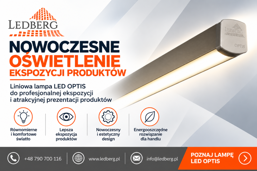 Nowoczesne oświetlenie ekspozycji LED