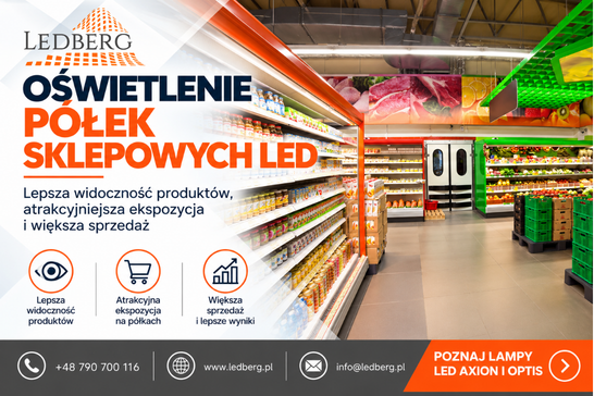 oświetlenie półek sklepowych LED