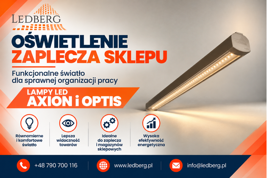 oświetlenie zaplecza sklepu LED